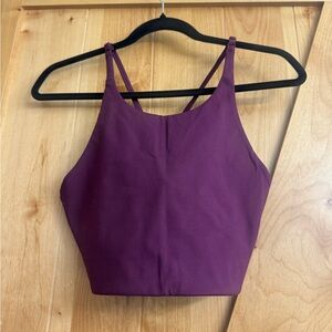 Plum Topanga Halter Bra by Girlfriend Collective